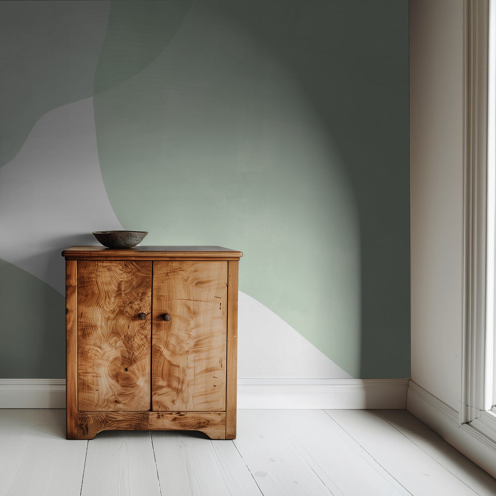 Soft Green Waves | Wallpaper