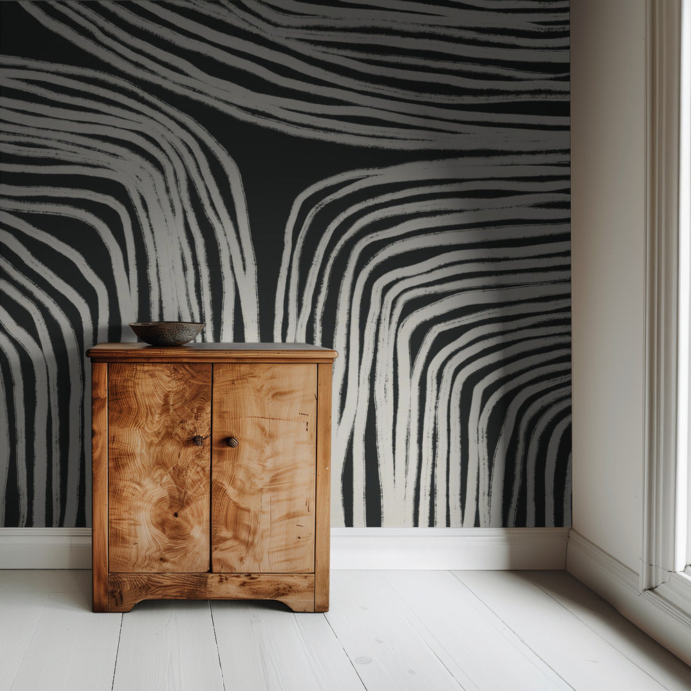 Curved Stripes Flow | Wallpaper