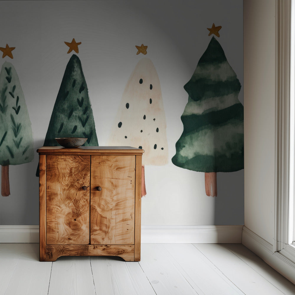 Whimsical Pines | Wallpaper