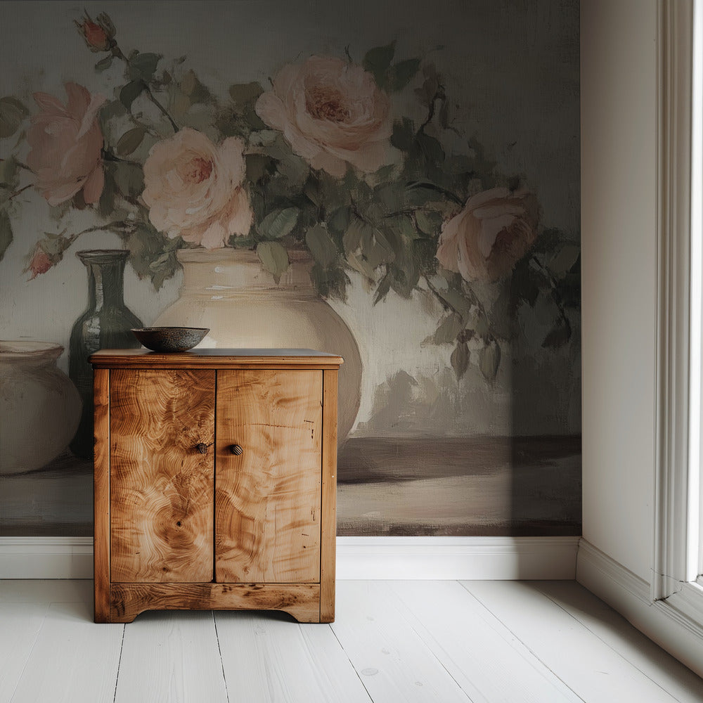 Flower in Vase Painting | Wallpaper