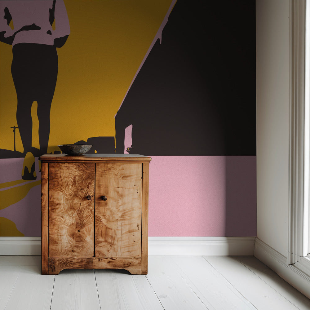 Silhouette of a Woman Walking | Wallpaper