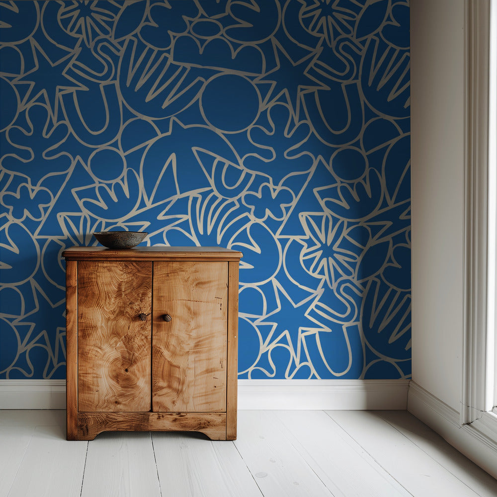 Dynamic Blue Dance | Wallpaper