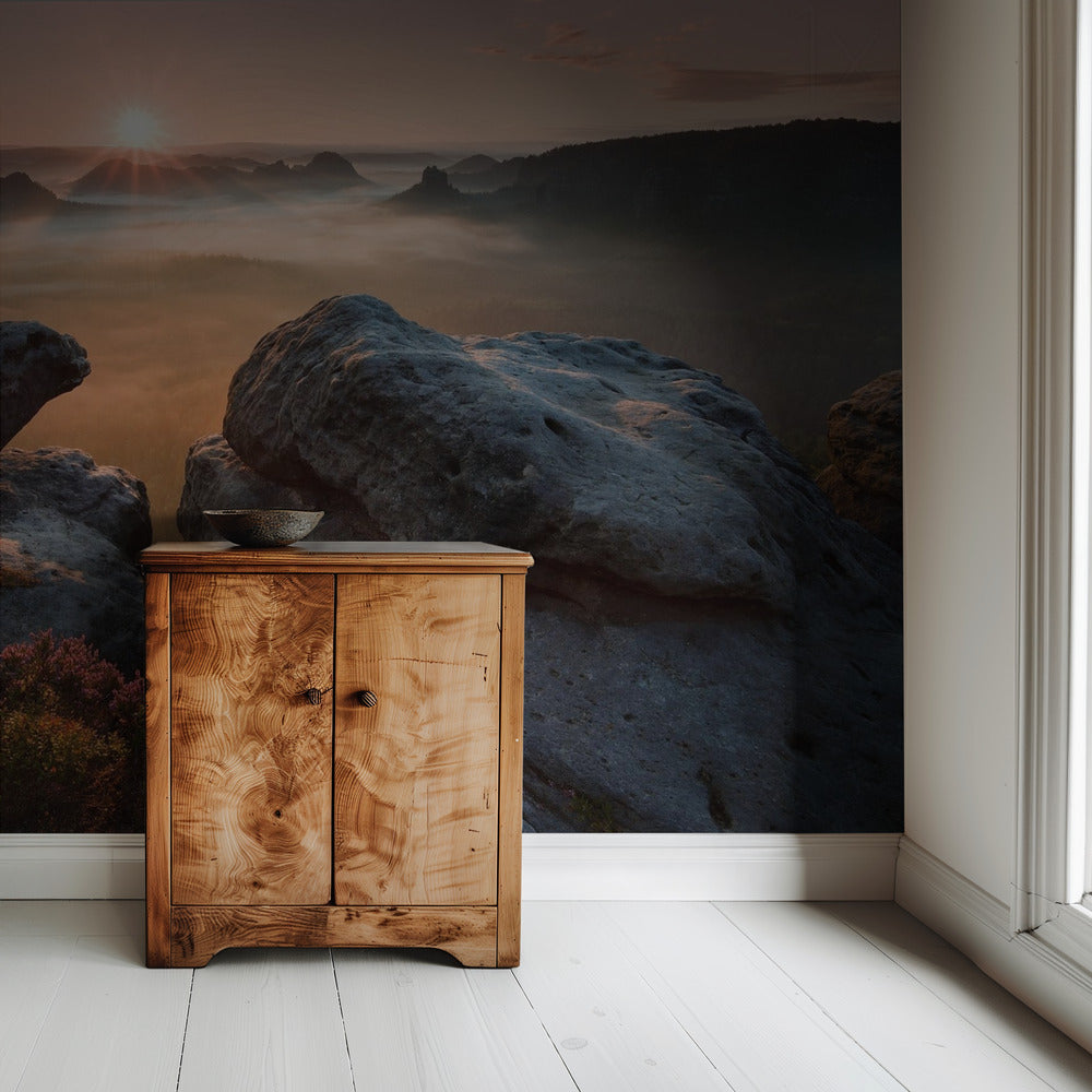 Sunrise on the rocks | Wallpaper