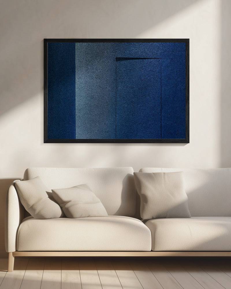 Blue minimalism or a secret door | Canvas