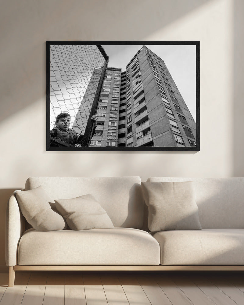 The boy behind the fence | Canvas