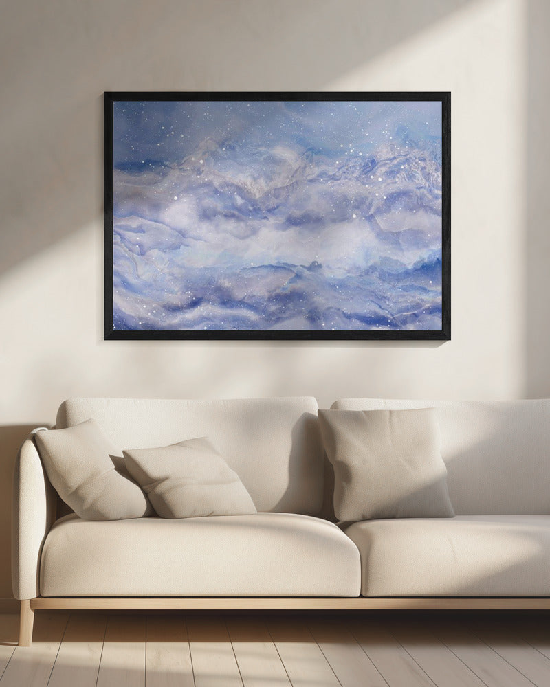 Mountains Under A Starry Sky | Canvas