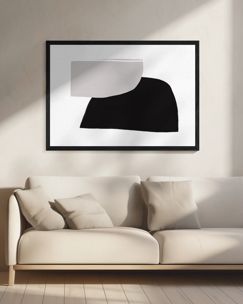 Monochrome Organic Shapes | Canvas