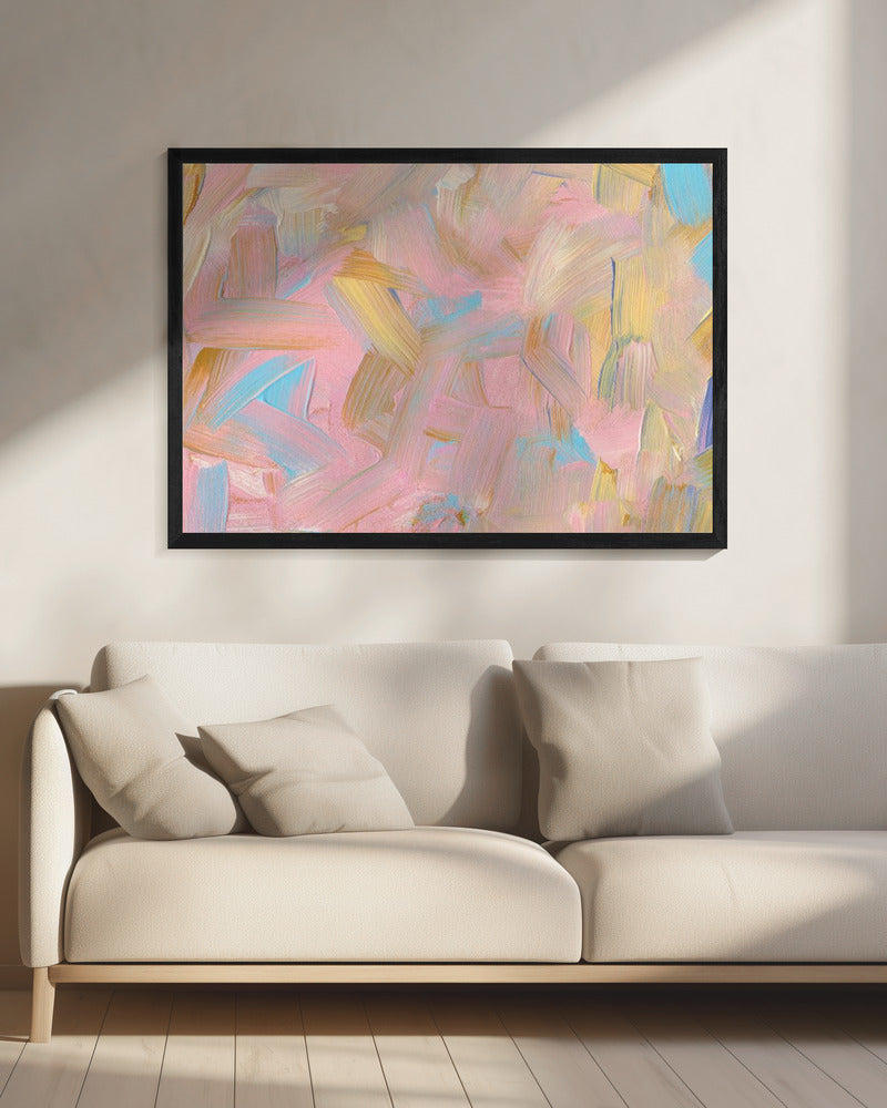Vibrant Brushstrokes in Pastel Hues | Canvas