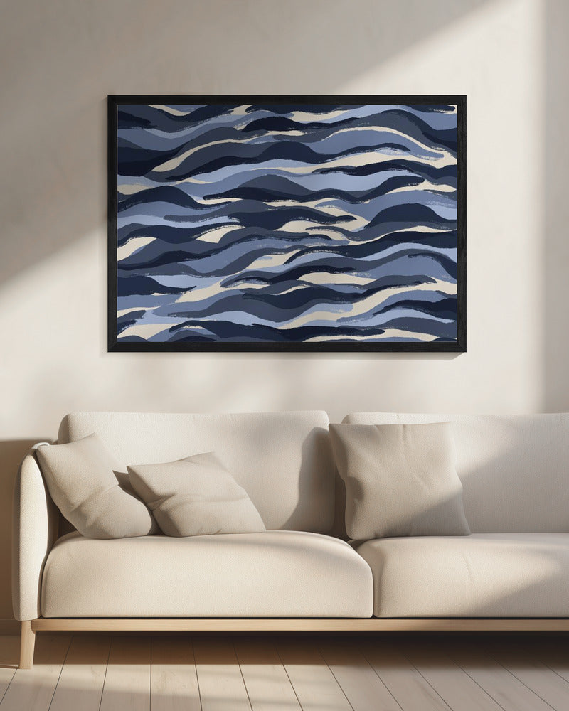 Waves of Indigo | Canvas
