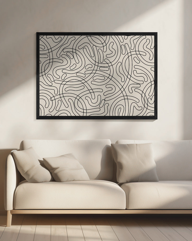 Loopy Labyrinth Lines | Canvas