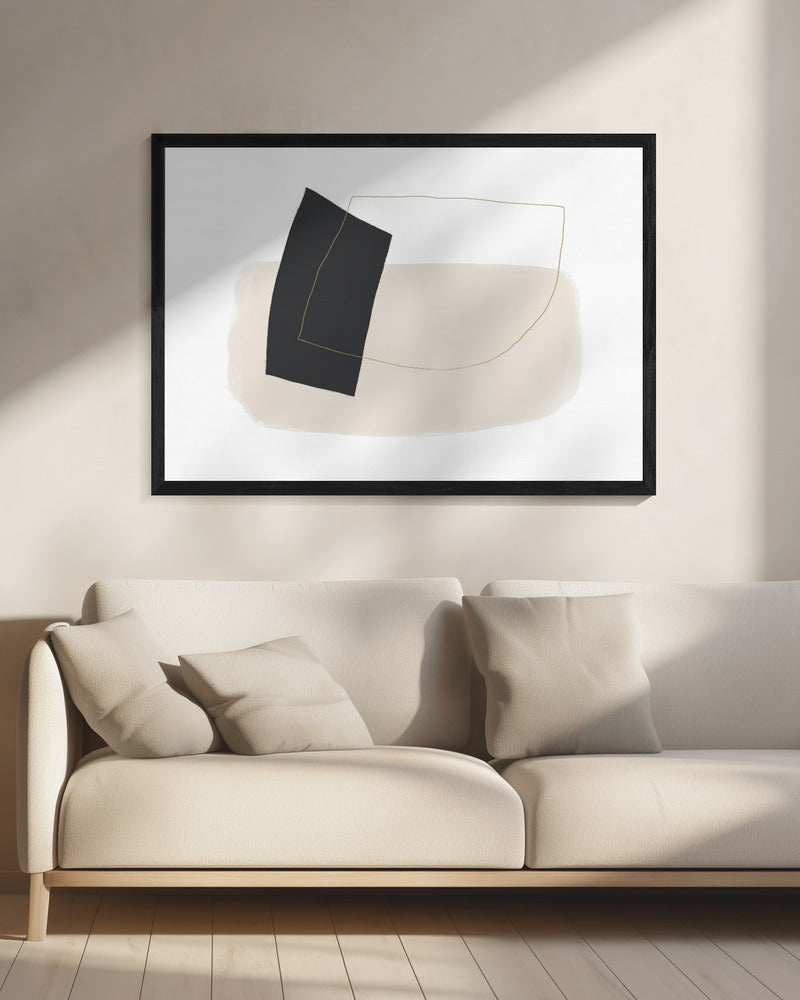 Geometric Shapes and Simple Lines in Neutral Tones | Canvas