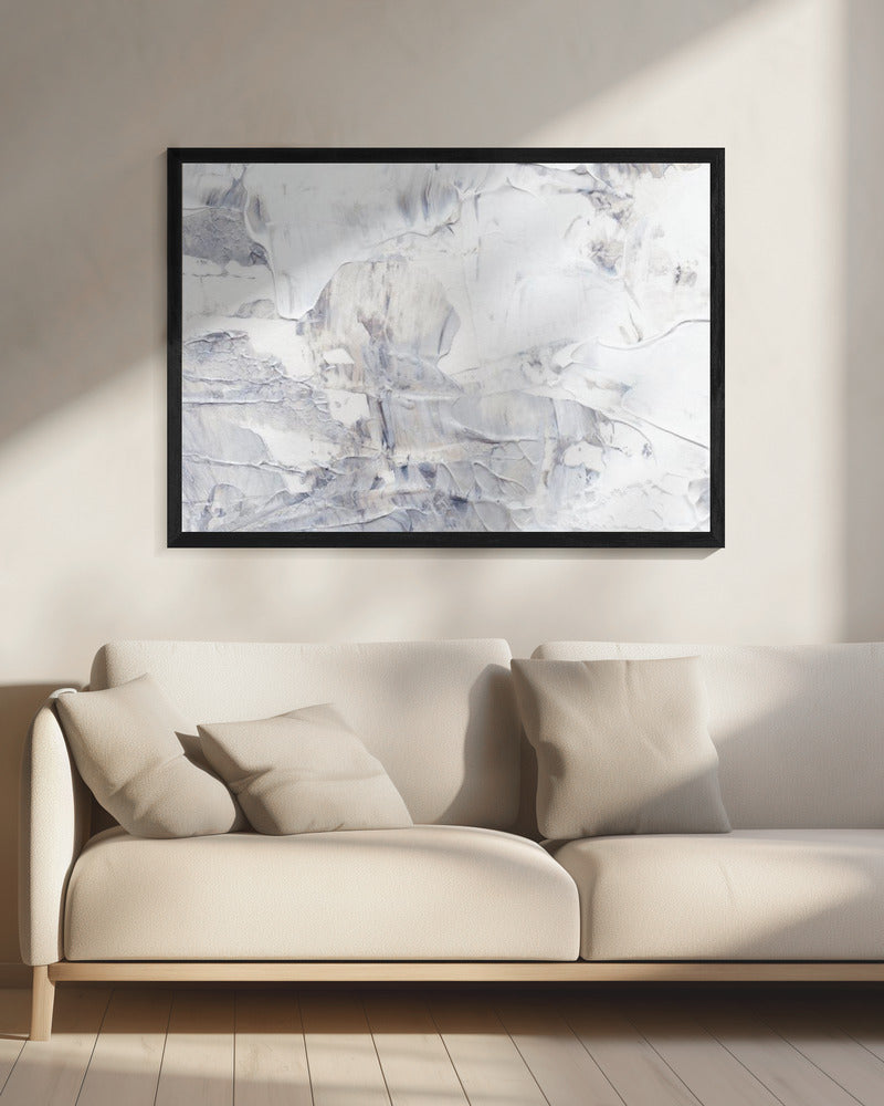 White and Gray Brushstrokes | Canvas