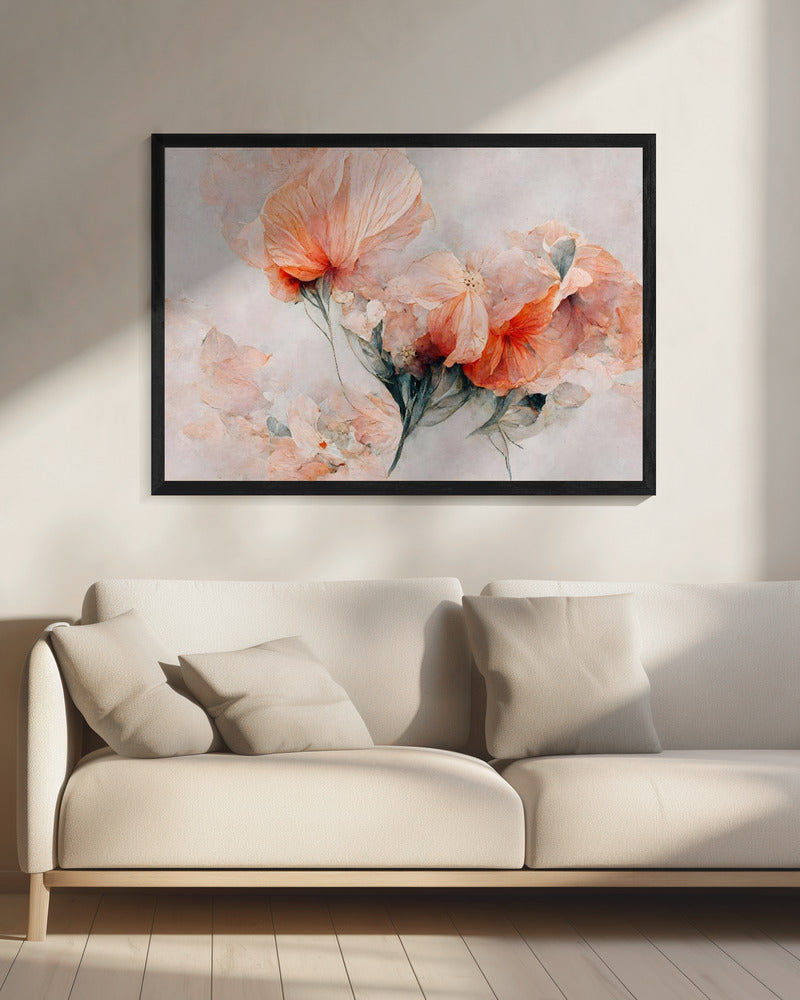 Blossoms in Coral | Canvas