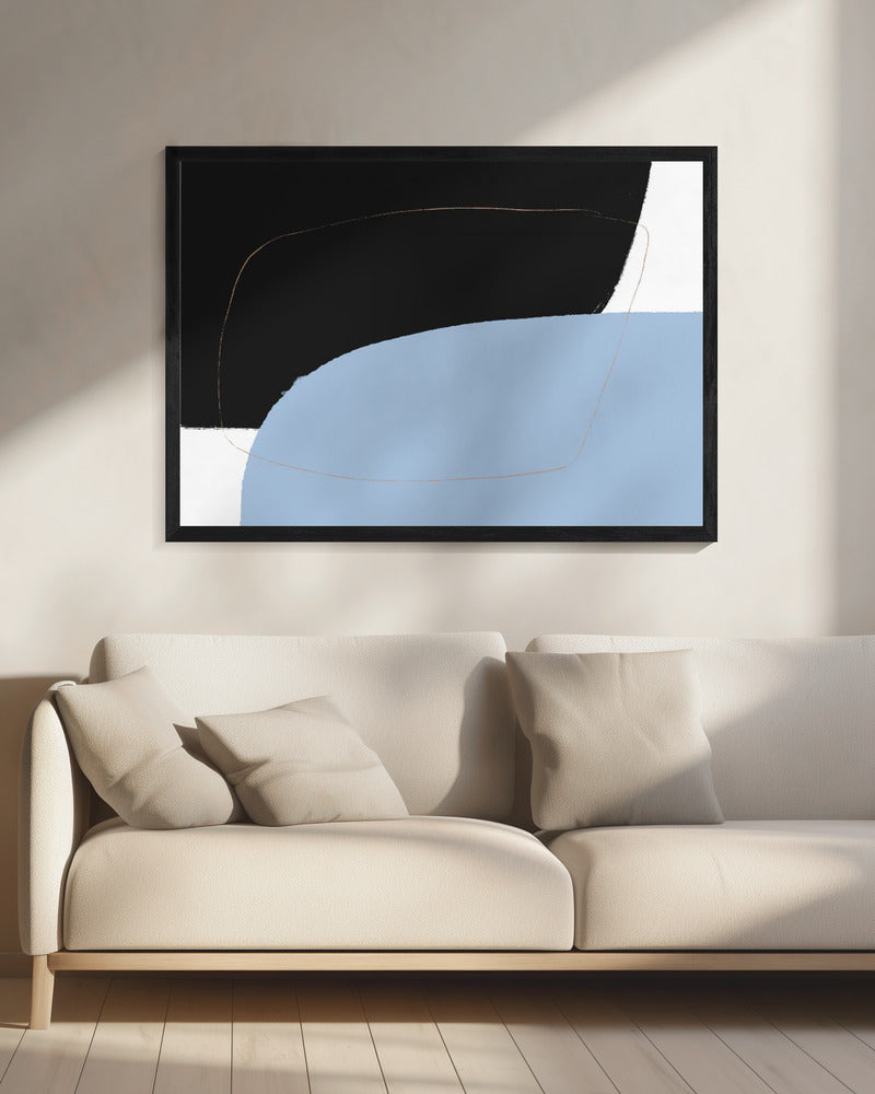 Interwoven Contrast Black Bold Meets Blue Soft | Canvas