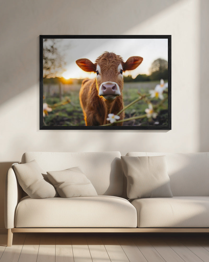 Cow at Sunrise | Canvas