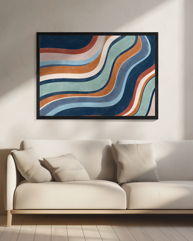 Multicolored Lines Creates A Dynamic | Canvas