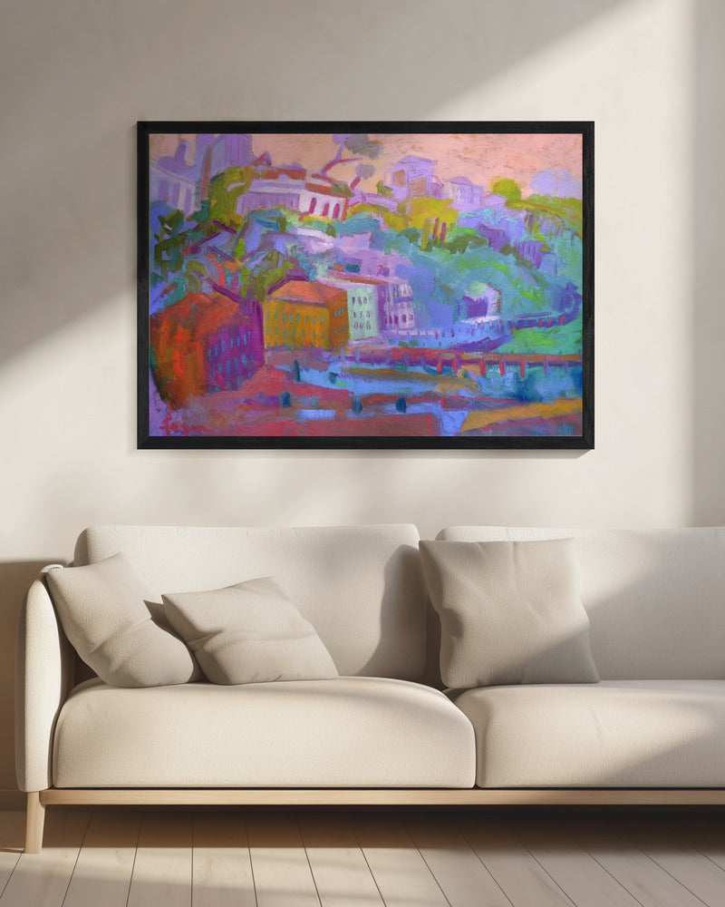 Colorful Hillside Scene | Canvas