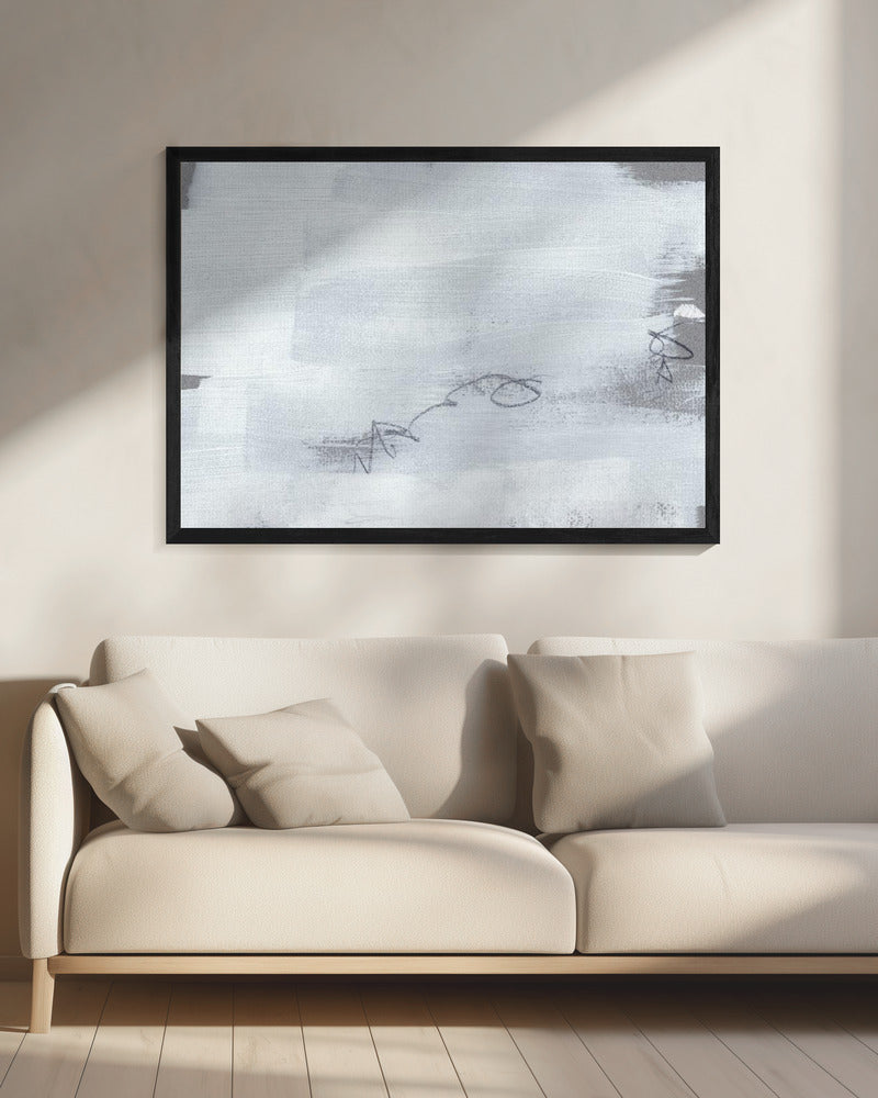 Abstract White Brushstrokes | Canvas