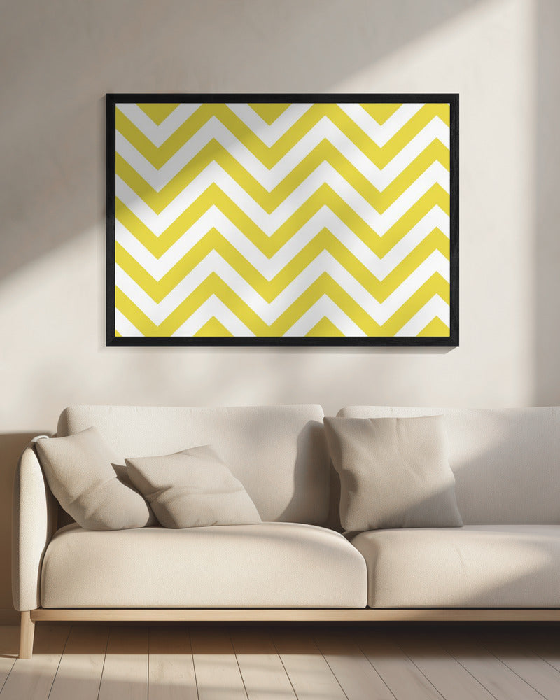 Chevron Yellow and White | Canvas