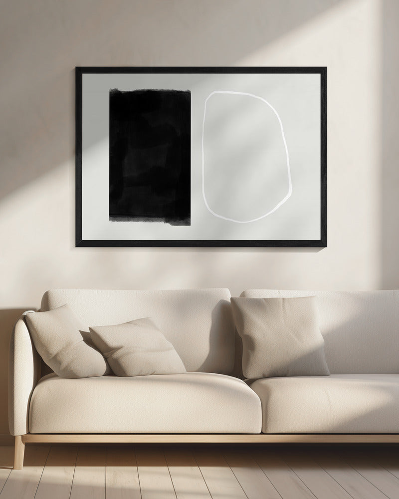 Solid Black Rectangular Shape | Canvas