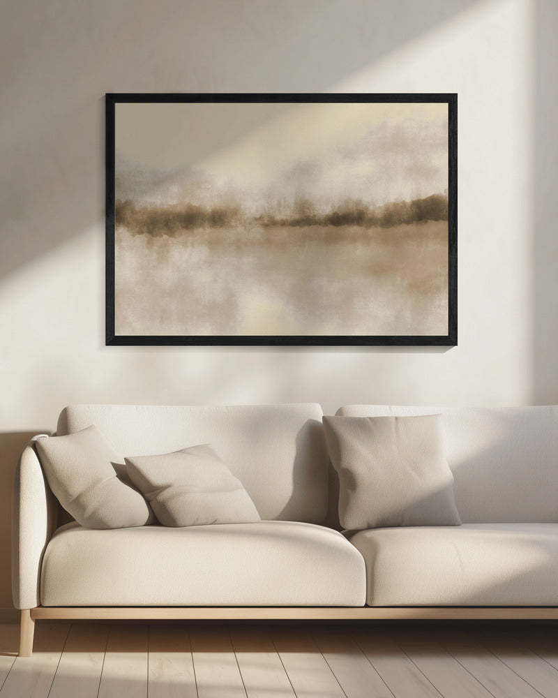 Abstract Landscape in neutral browns | Canvas