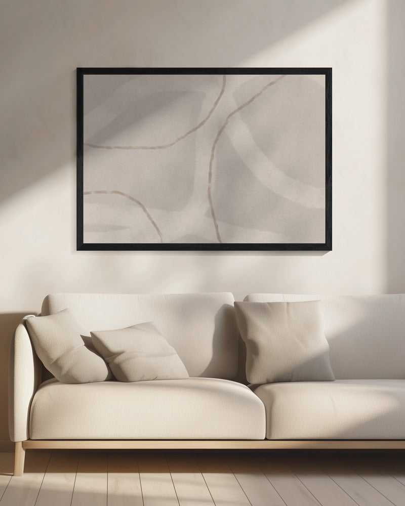 Neutral Abstract Watercolor. Minimalist In Pastel Colors No. 1 | Canvas