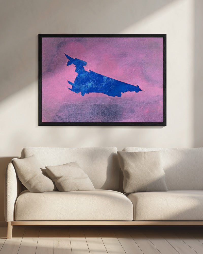 UAP, Blue, Cloudy Pink Sky | Canvas