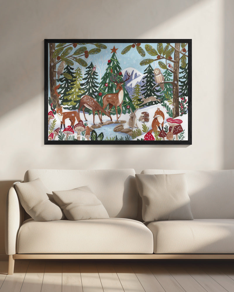 Animal Winter Scene | Canvas