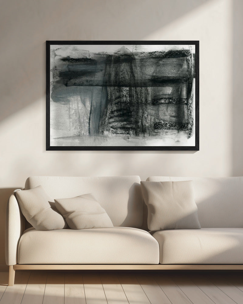 Abstract Charcoal Monochrome 1 | Canvas