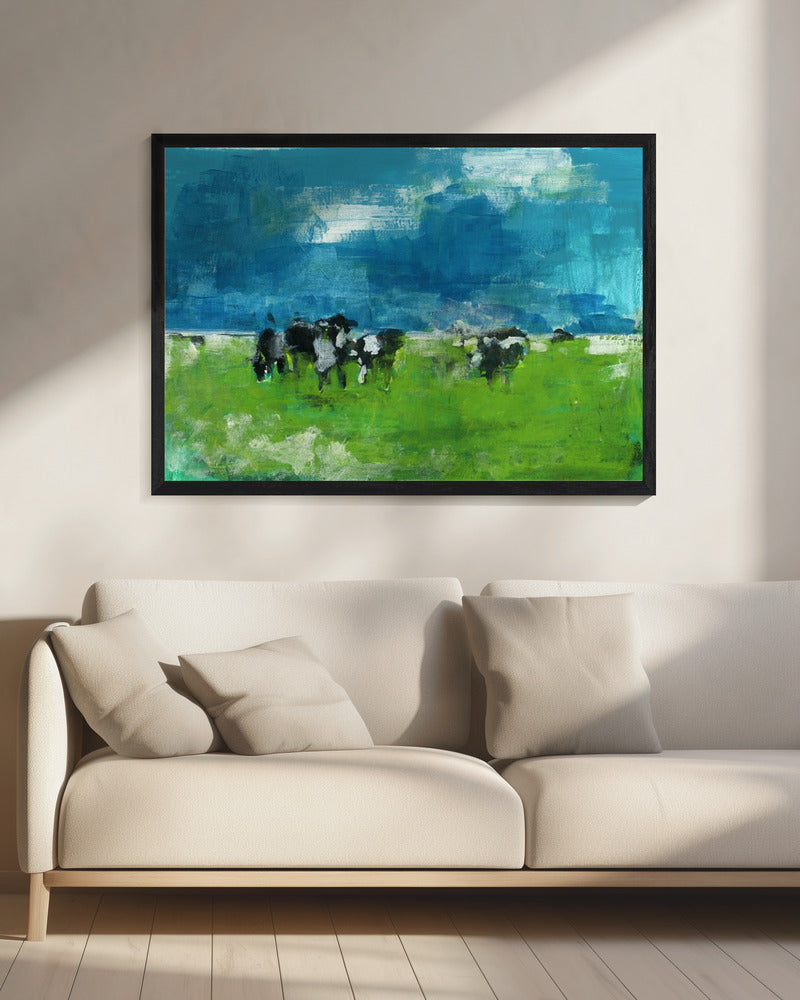 Cows In Landscape Print No 1 | Canvas