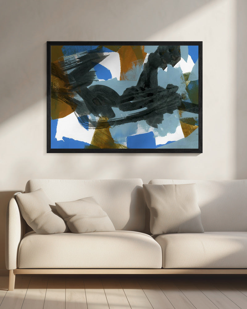 Abstract Blue Dance No 1 | Canvas