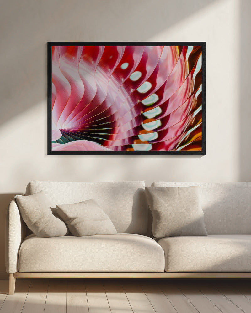 Crimson Petal Waves | Canvas