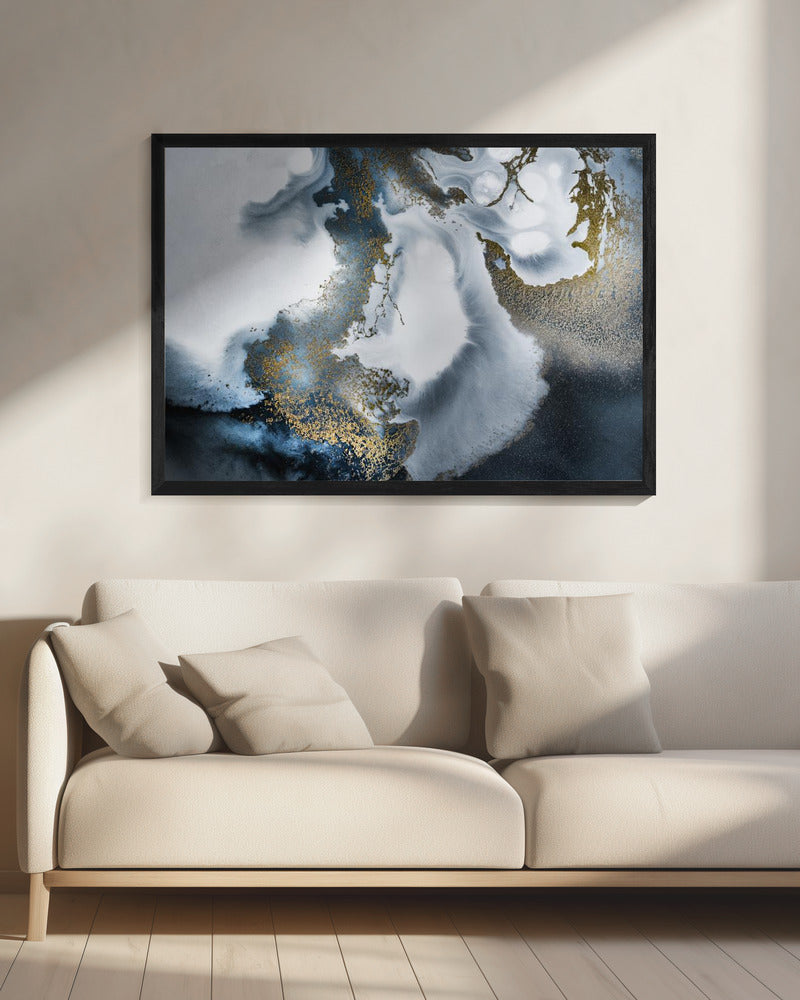 Black White and Gold "Midnight Motion" | Canvas