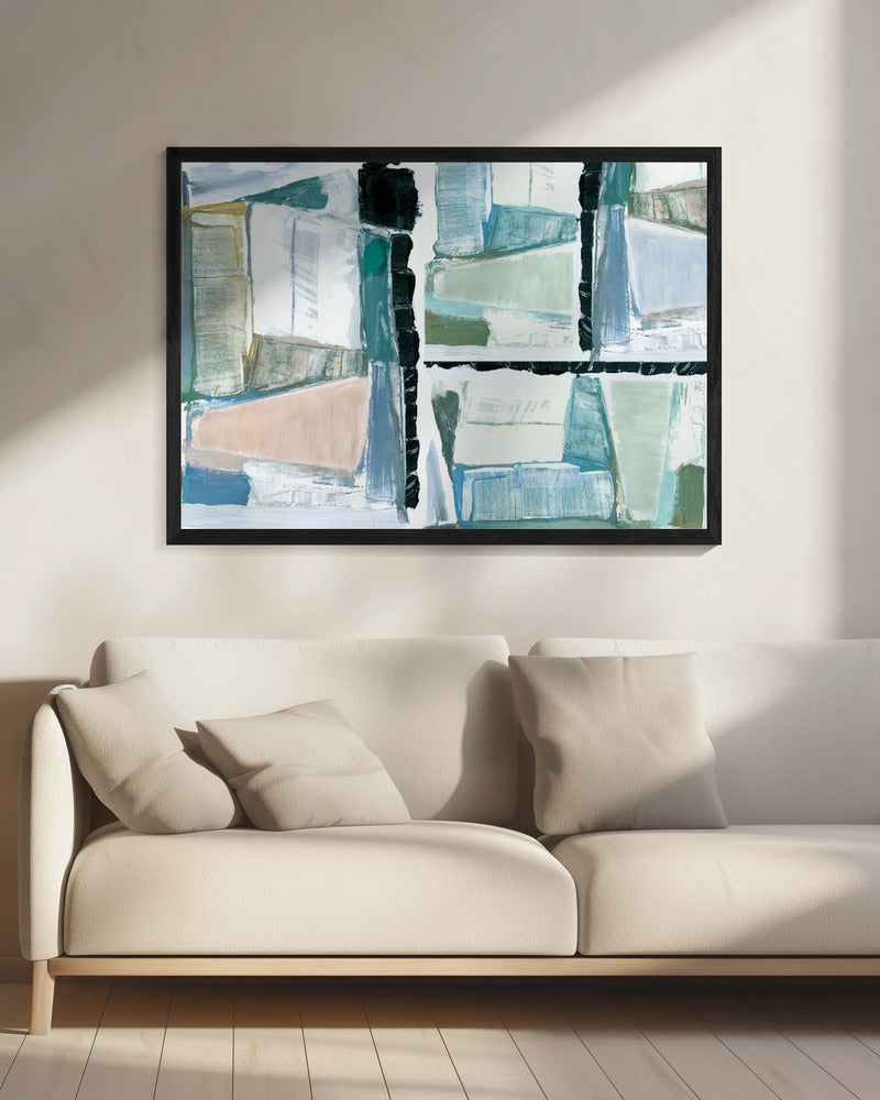 Constructed Abstraction Blue | Canvas