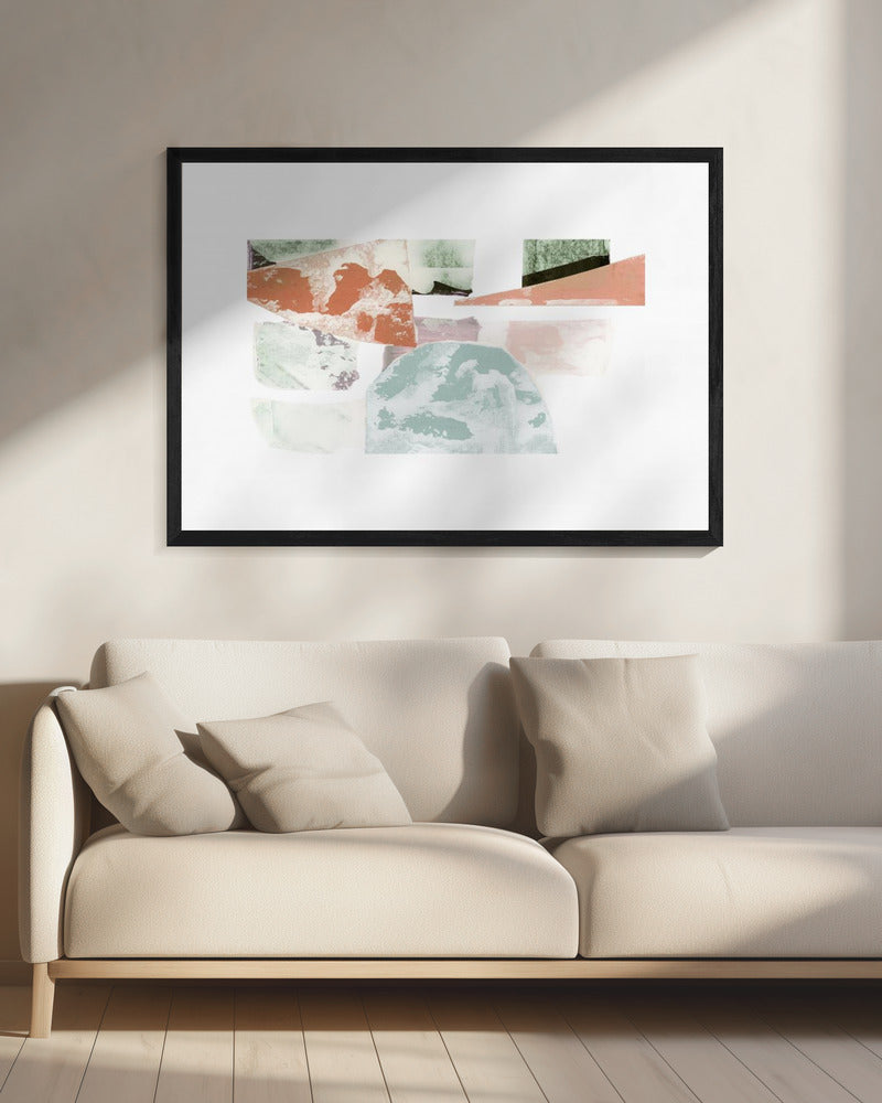 Abstract Collage With Geometric Shapes | Canvas