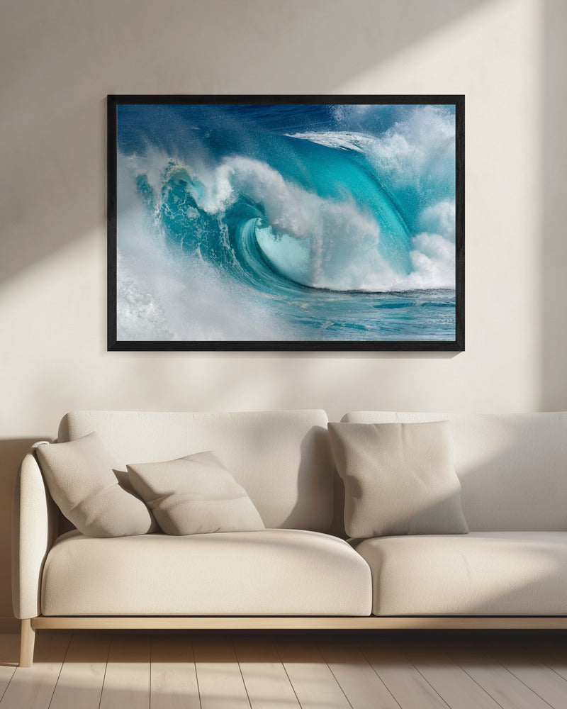 When the ocean turns into blue fire | Canvas