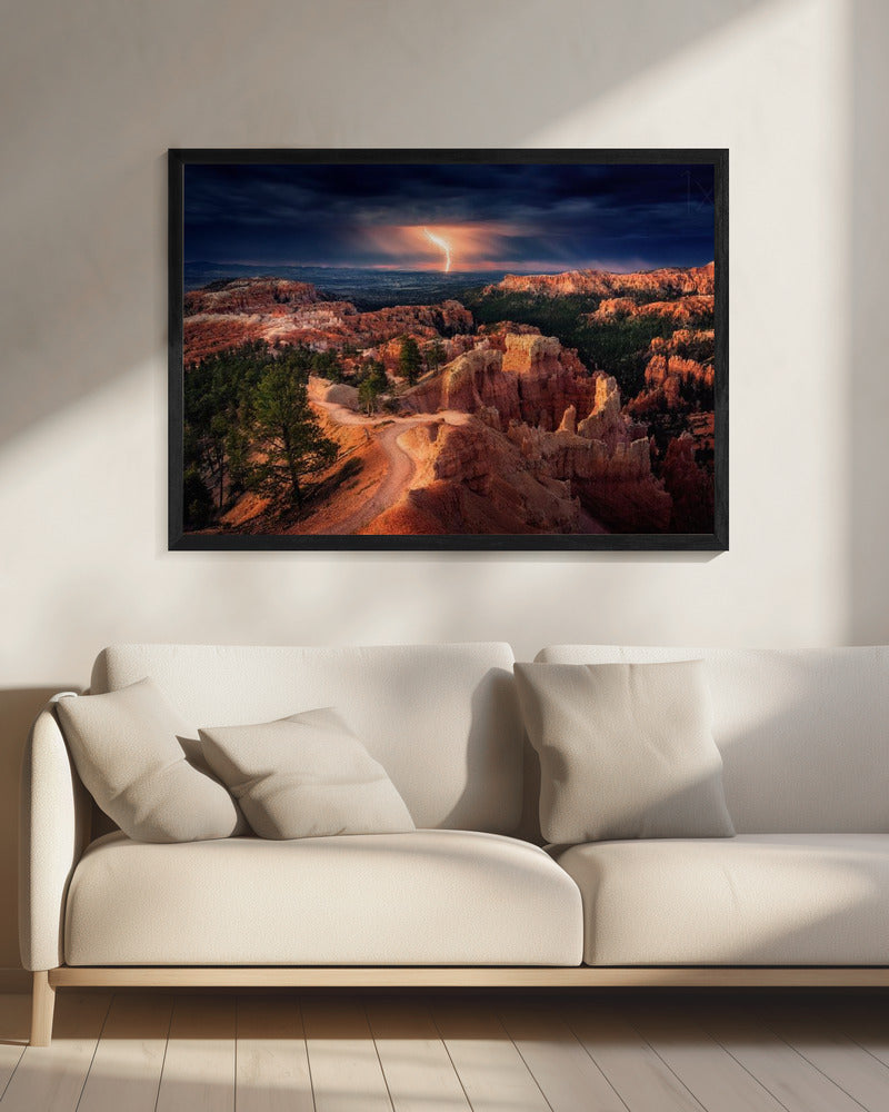 Lightning over Bryce Canyon | Canvas