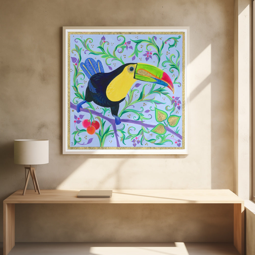 Colorful Beak Perched On A Branch | Poster