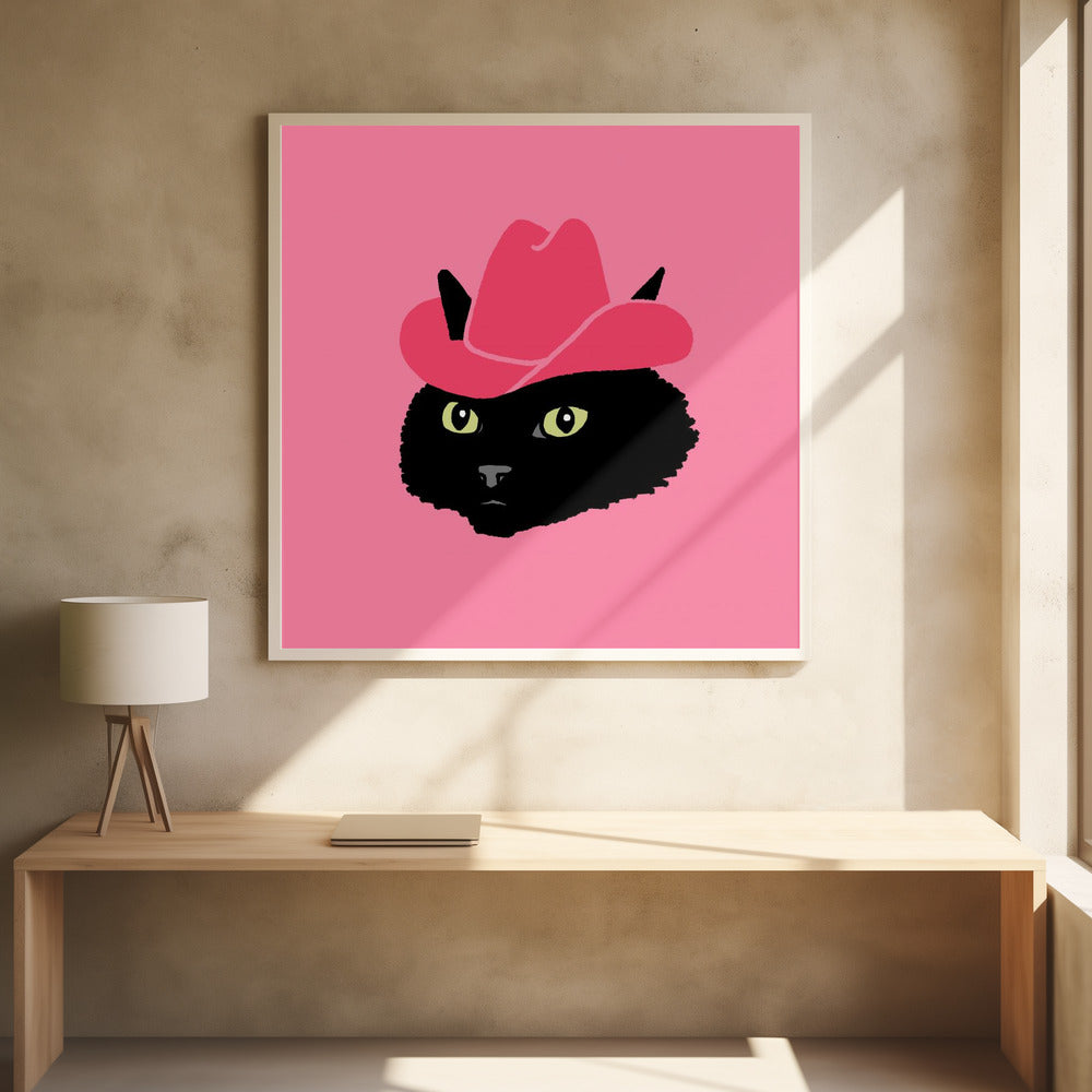 Marcy The Cute Cowgirl Cat | Poster