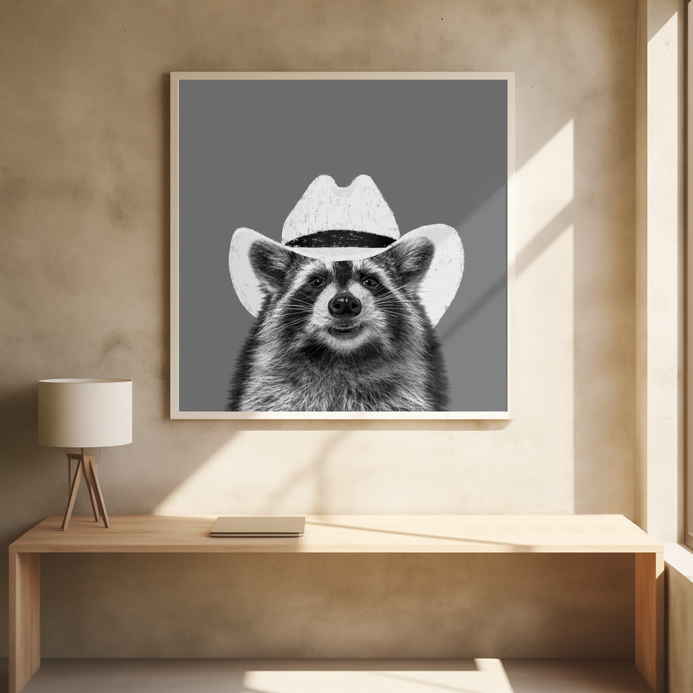 Wyatt The Cowboy Raccoon | Poster
