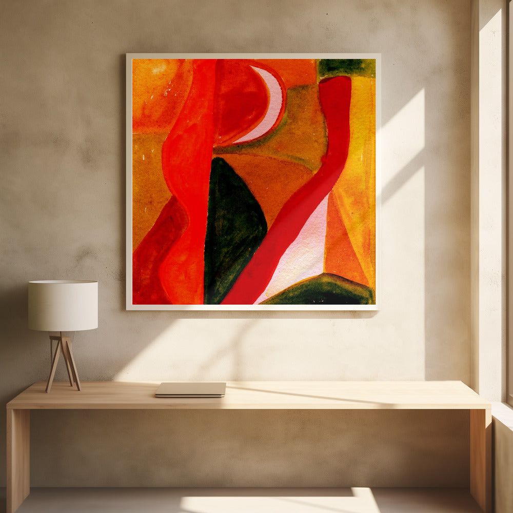 Reds and Golden Abstract | Poster