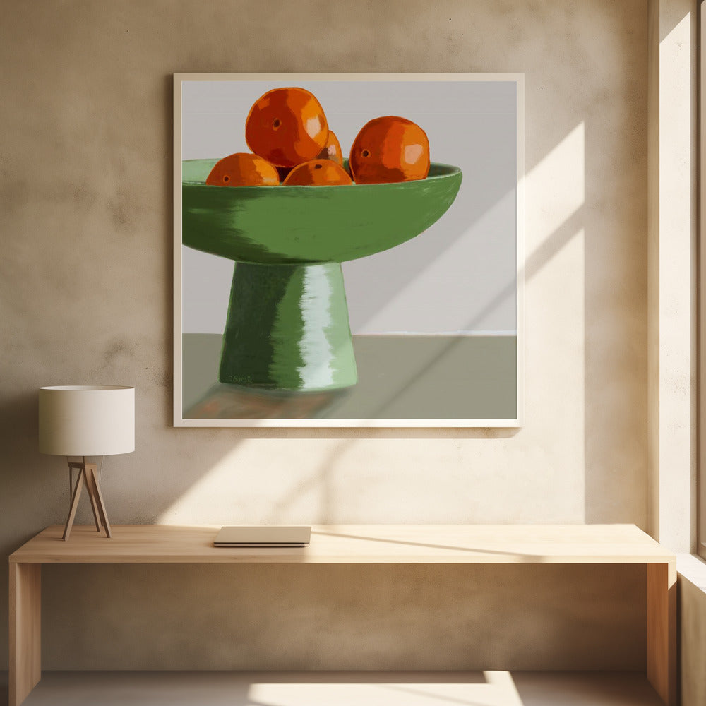 Mandarins in fruit bowl | Poster