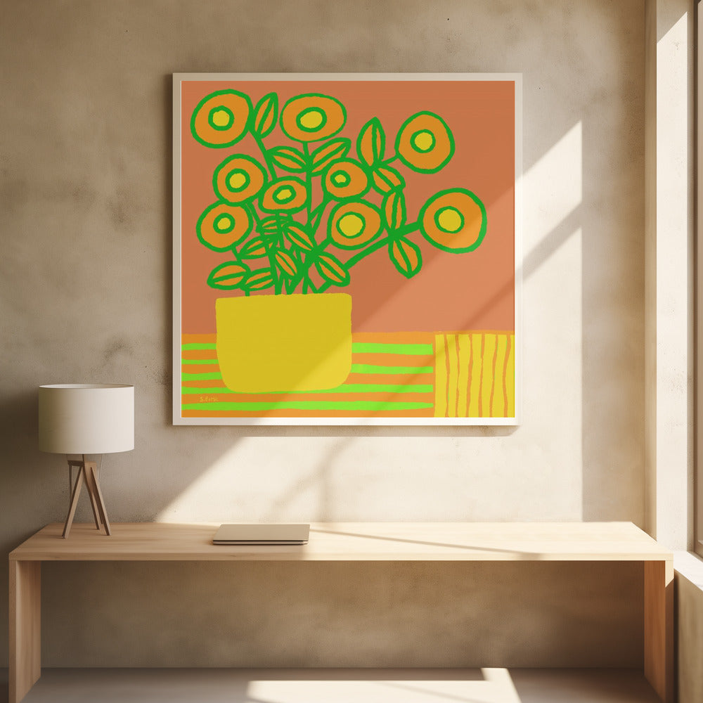 Flowers on table | Poster