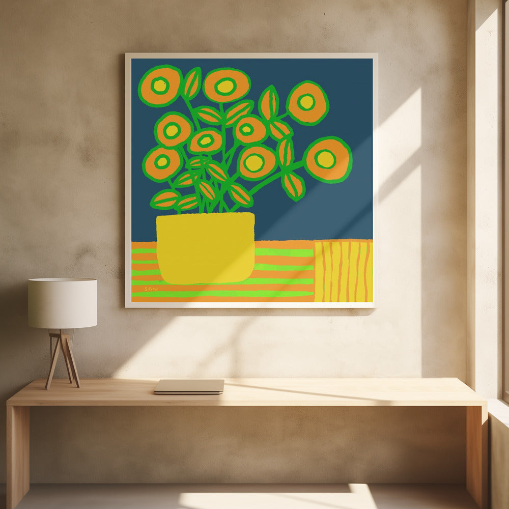 Flowers on table | Poster