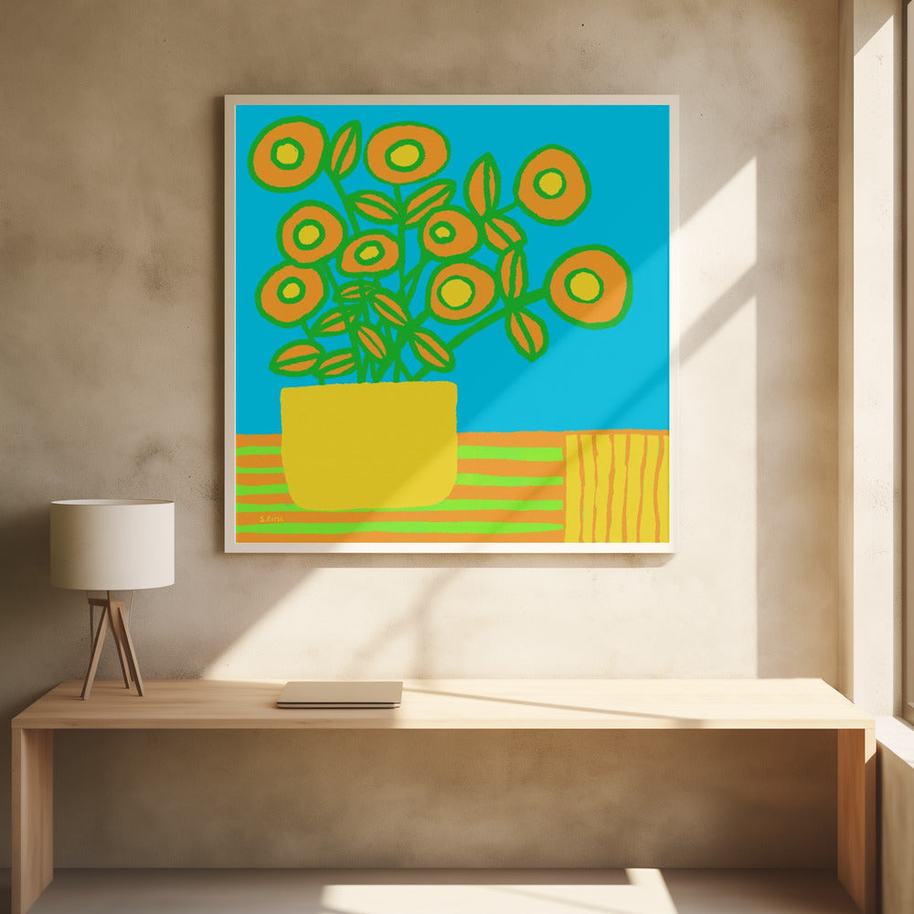 Flowers on table | Poster