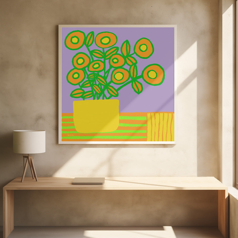 Flowers on table | Poster