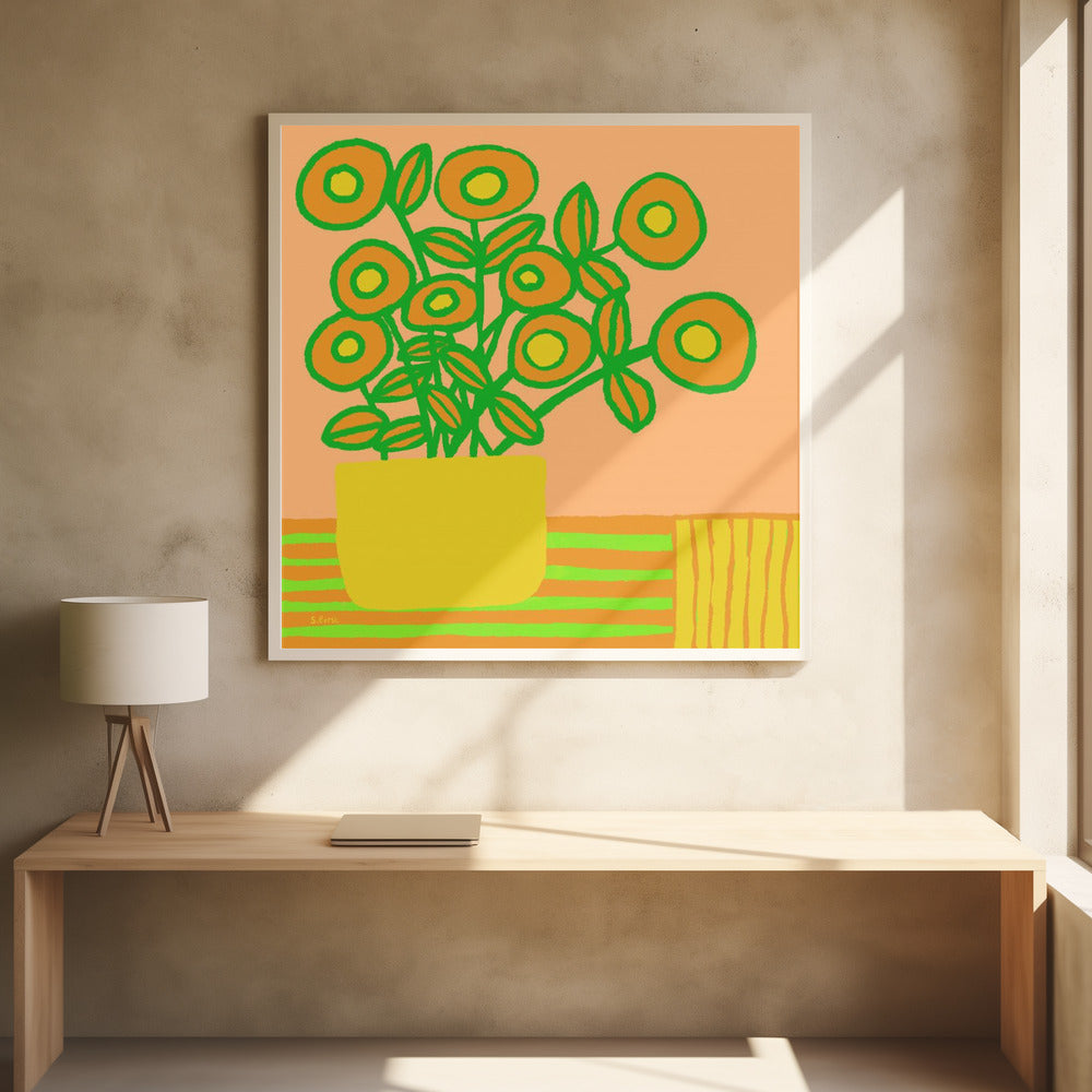 Flowers on table | Poster