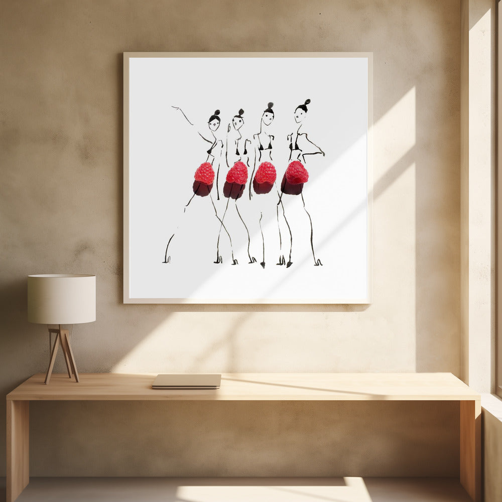 Raspberries On Parade | Poster