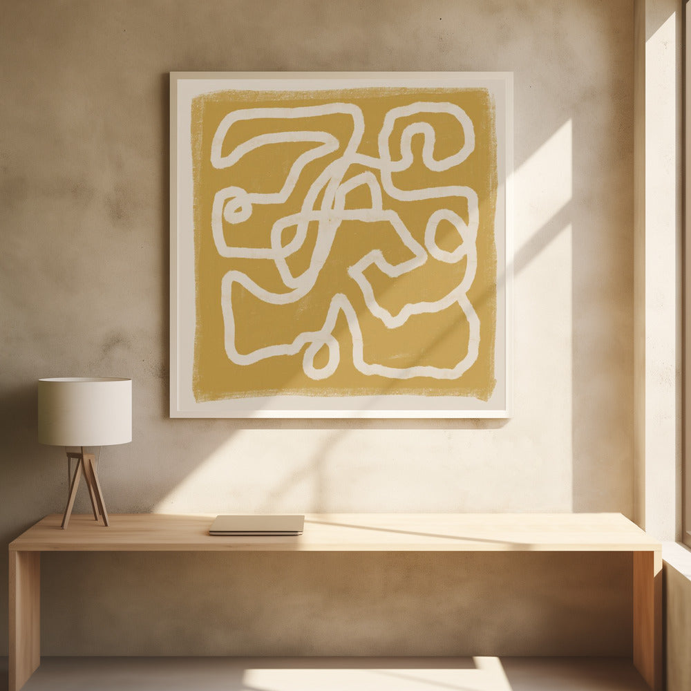 Abstract Lines Gold | Poster