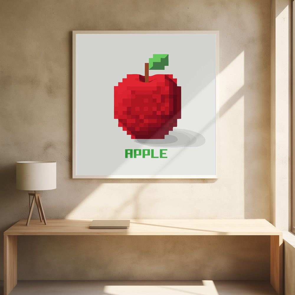 Pixel Fruit Apple | Poster
